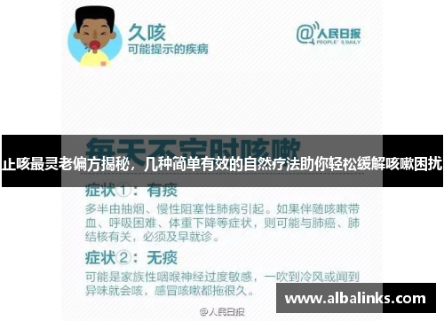 止咳最灵老偏方揭秘，几种简单有效的自然疗法助你轻松缓解咳嗽困扰